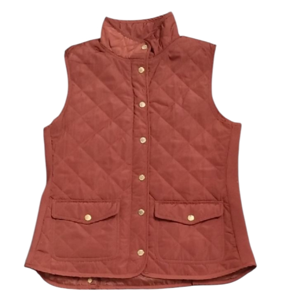 Adrienne Vittadini Rust Quilted Vest